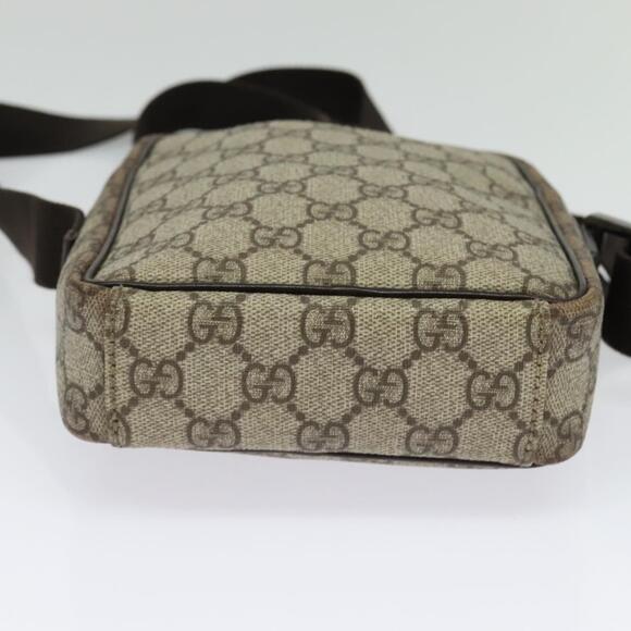 GUCCI GG Supreme Shoulder Bag Pvc Beige Silver - Picture 9 of 16